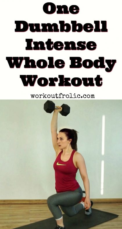 One-Dumbbell workout Pinterest pin