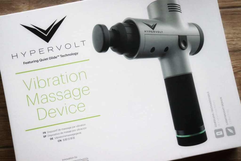 Image of the packaging of the Hyperice Hypervolt Massage gun from Hyperice Hypervolt Massage gun in-depth review