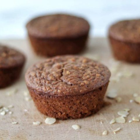 Healthy breakfast muffins with carrots and almond butter