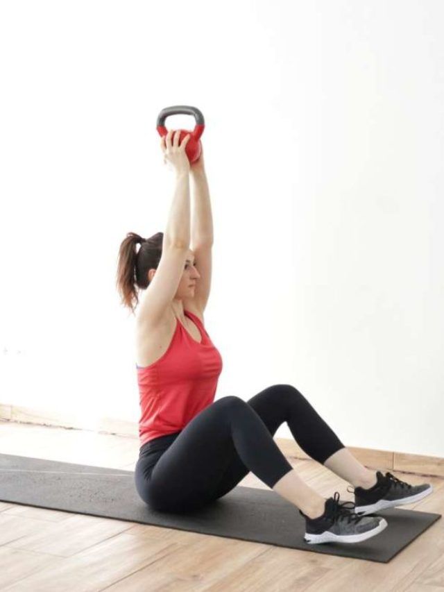 kettlebell sit-up exercise