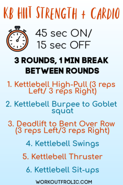 Pin for Kettlebell HIIT strength and cardio from article Full-body blast HIIT kettlebell workout