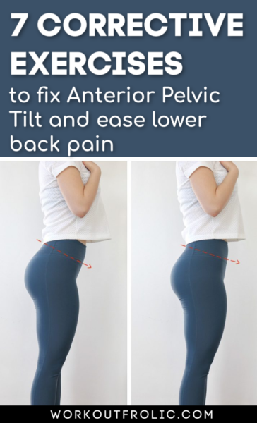 image of a girl doing anterior pelvic tilt exercises