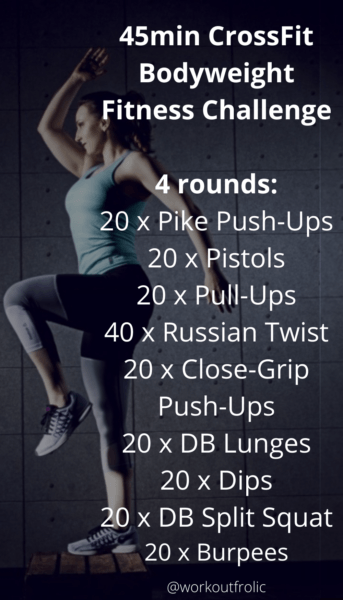 Pin for 45min CrossFit Bodyweight Fitness Challenge