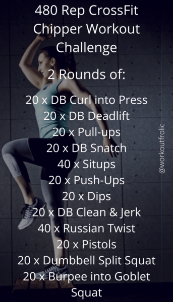 Pin for 480 Rep CrossFit Chipper Workout Challenge