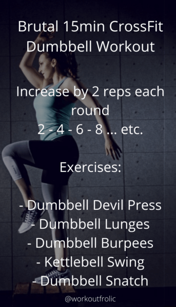 Pin of Brutal 15min CrossFit Dumbbell Workout