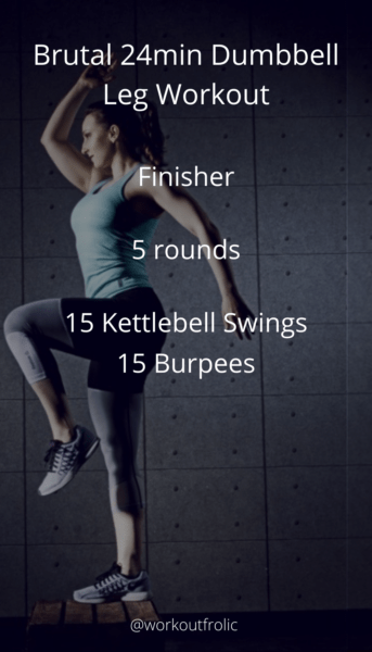 Pin of Finisher Workout of Brutal 24min Dumbbell Leg Workout 