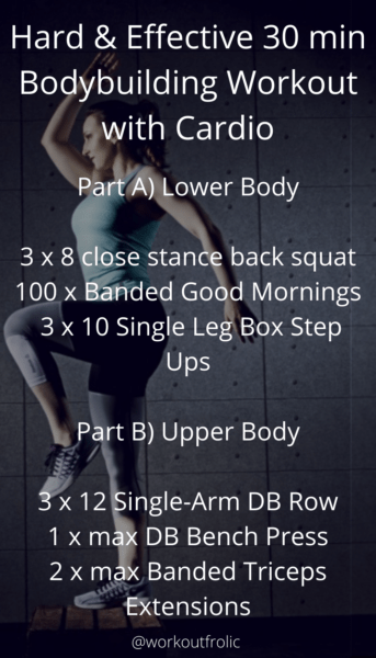 Pin of Hard and Effective 30 min Bodybuilding Workout