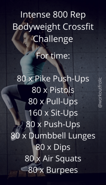 pin for Intense 800 Rep Bodyweight Crossfit Challenge