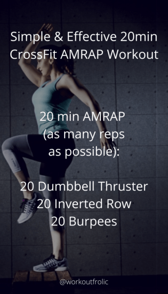 Pin for Simple and Effective 20min CrossFit AMRAP Workout