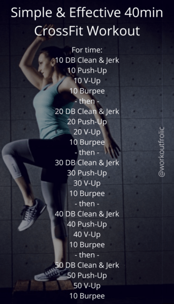 Pin of Simple and Effective 40min CrossFit Workout