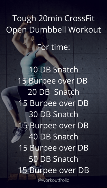 Pin for Tough 20min CrossFit Open Dumbbell Workout