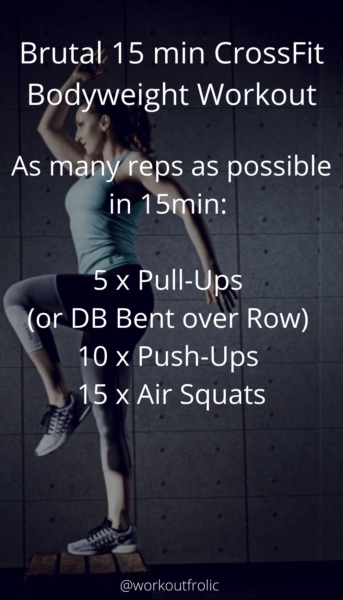 Pin of Brutal 15 min CrossFit Bodyweight Workout