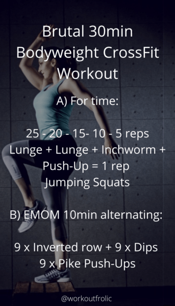 Pin of Brutal 30min Bodyweight CrossFit Workout