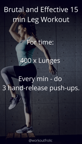 Pin of Brutal and Effective 15 min Leg Workout