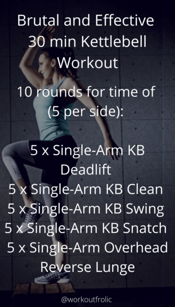 Pin of Brutal and Effective 30 min Kettlebell Workout
