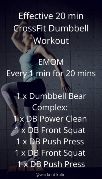 Pin of Effective 20 min CrossFit Dumbbell Workout