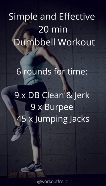 Pin of Simple and Effective 20 min Dumbbell Workout